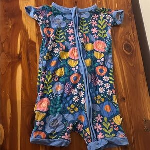 Little Sleepies Floral Blue One Piece